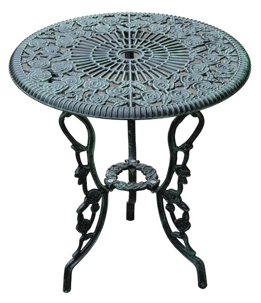 Set Tavolino e 2 Sedie Pieghevoli da Giardino in Alluminio Verde