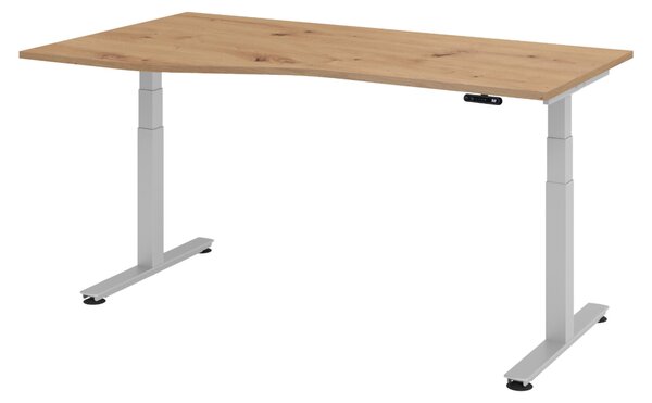 Scrivania elettrica bümö XDSM - Struttura: argento, finitura: rovere nodoso, dimensioni: 180 x 100 cm