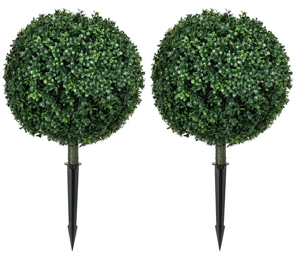 HOMCOM Bosso artificiale in set da 2, realistico, resistente alle intemperie, facile da mantenere, 70 cm | Aosom Italy