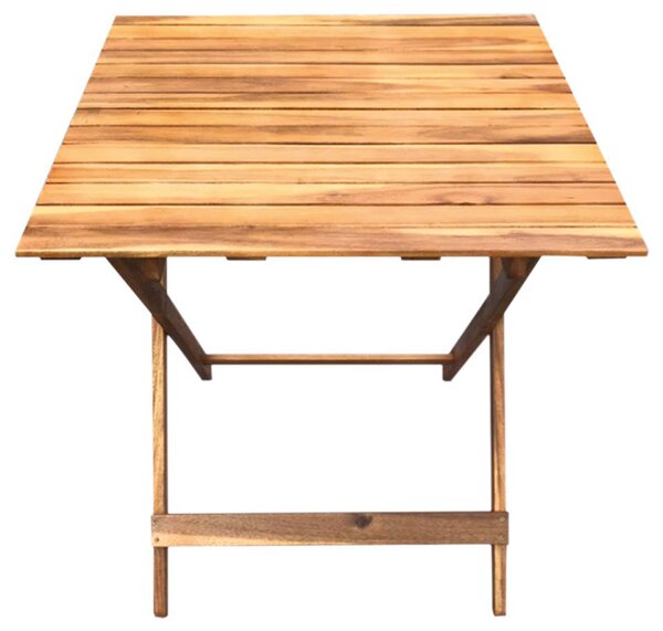 Tavolo Quadrato Pieghevole da Giardino 70x70 cm in Legno
