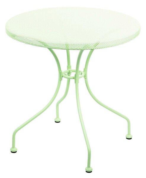Tavolo da Giardino Ø70x71 cm con Piano Traforato in Ferro Neffy Verde