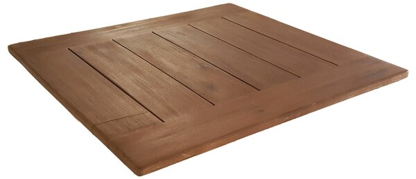 Piano Quadrato per Tavolo 70x70 cm a Doghe in Legno di Acacia