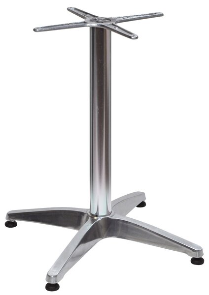 Base per Tavolo da Giardino con Piede a 4 Razze in Alluminio Silver