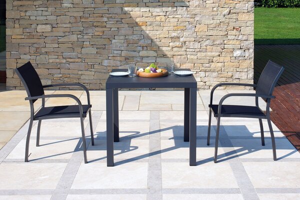 Tavolo da Giardino 80x80 cm in Alluminio San Vincenzo Grigio