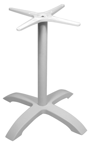 Base per Tavolo da Giardino con Piede a 4 Razze in Alluminio Bianco