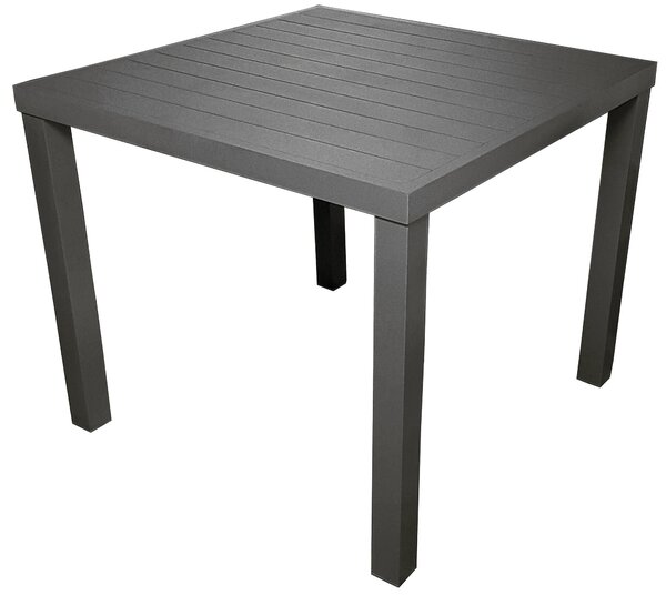 Tavolo da Giardino 80x80 cm in Alluminio San Vincenzo Grigio