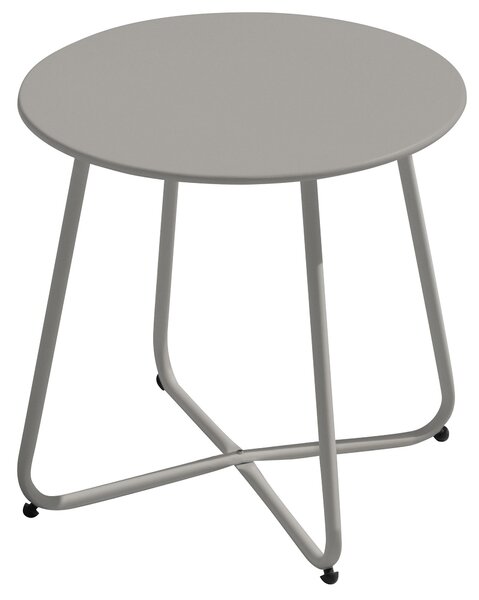 Tavolino da Gardino Ø45 cm in Ferro Epoxy Tortora