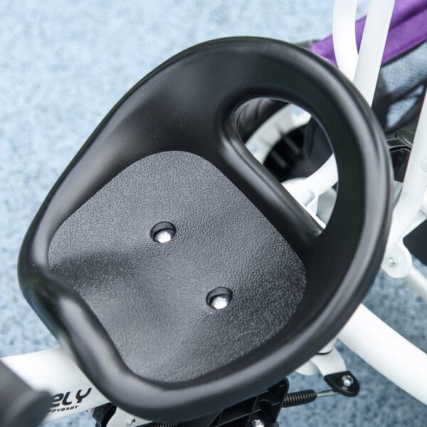 HOMCOM Triciclo 6-in-1 con barra spingibile, cappottina, cintura, cestino portaoggetti, per 1-5 anni, Blu | Aosom Italy