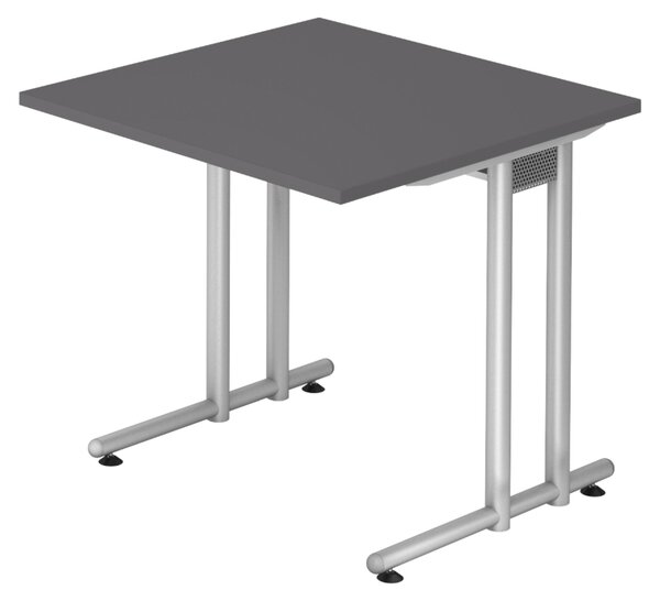 Bümö Scrivania Serie-N - Dimensioni: 80 x 80 cm, Decorazione: grafite