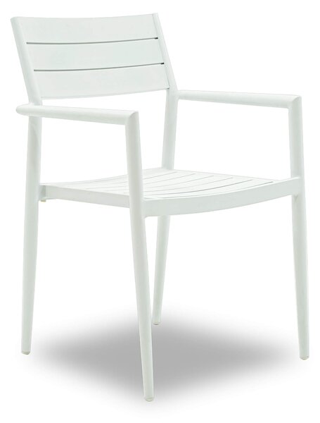 Set Tavolo Allungabile e 4 Sedie da Giardino in Alluminio Ermes Champagne