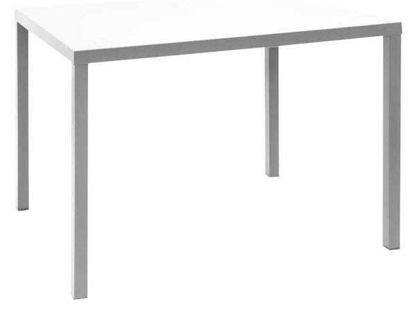 Set Tavolo e 4 Sedie da Giardino in Acciaio RD Italia Dorio Bianco