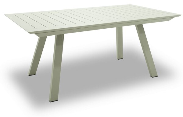 Set Tavolo Allungabile e 6 Sedie da Giardino in Alluminio Serse Champagne