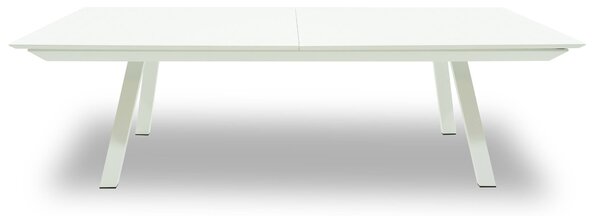 Set Tavolo Allungabile e 10 Sedie da Giardino in Alluminio Didone Bianco
