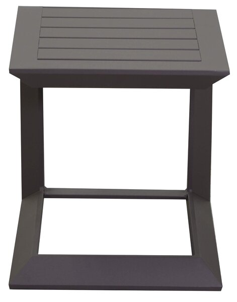 Tavolino da Giardino 40x40x45 cm in Allumino El Paso Marrone