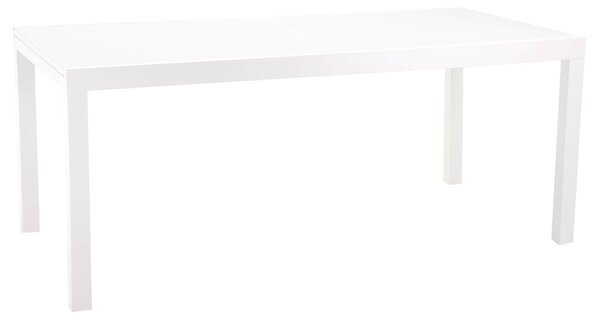 Tavolo da Giardino Allungabile 160/220x90x75 cm in Alluminio Boise Bianco