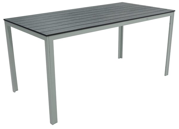 Set Tavolo e 6 Sedie da Giardino in Acciaio Altair Bianco e Grigio Antracite