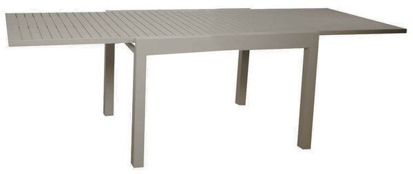 Tavolo da Giardino Allungabile 90/180x90x73 cm in Alluminio Sullivan Tortora