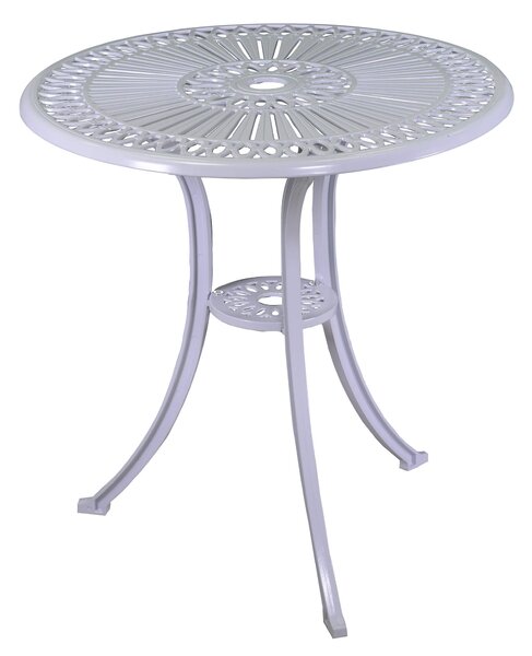 Set Tavolo e 2 Sedie da Giardino in Alluminio Siracusa Bianco