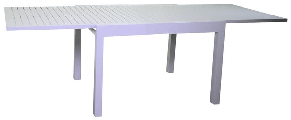 Tavolo da Giardino Allungabile 90/180x90x73 cm in Alluminio Sullivan Bianco