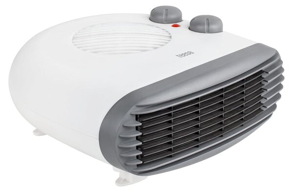 Ventilatore riscaldante, 2 livelli di riscaldamento, 2000 W, termostato, bianco/grigio