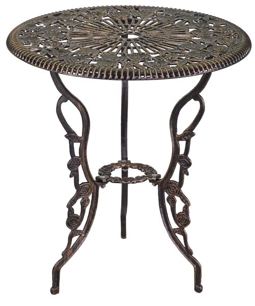 Set Tavolo e 2 Sedie da Giardino in Alluminio Verona Bronzo