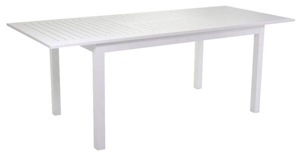 Tavolo da Giardino Allungabile 150/210x90x75 cm in Alluminio Sullivan Bianco
