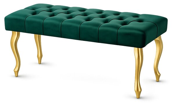 Panca trapuntata CHESTERFIELD – Verde Bottiglia D'oro