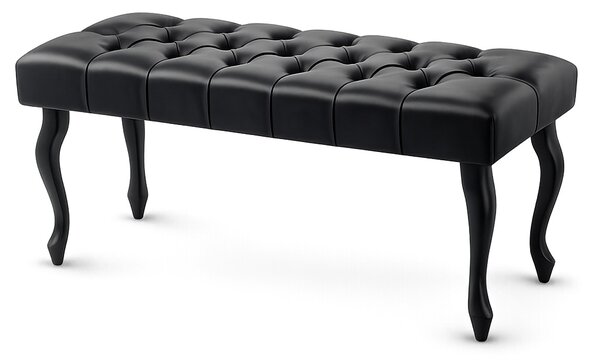 Panca trapuntata CHESTERFIELD BLACK SKIN