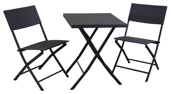 Set Tavolo e 2 Sedie Pieghevoli da Giardino in Ferro Spokane