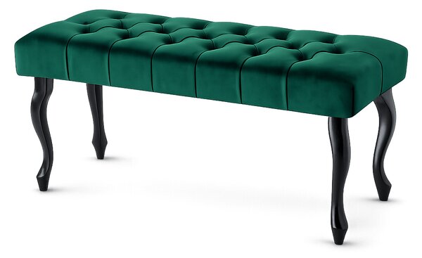 Panca trapuntata CHESTERFIELD – Verde Bottiglia