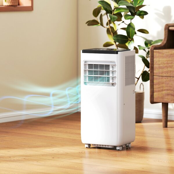 HOMCOM Condizionatore Portatile 10.000 BTU 4-in-1 Raffreddamento Deumidificatore Ventilatore con WiFi per 30 m² Bianco | Aosom Italy