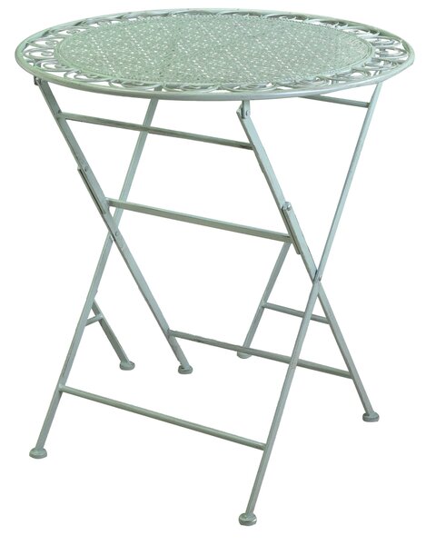 Set Tavolo e 2 Sedie Pieghevoli da Giardino in Metallo Ragusa Verde