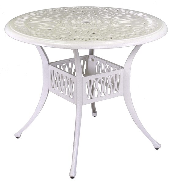 Set Tavolo e 4 Sedie da Giardino in Alluminio Maryland Bianco