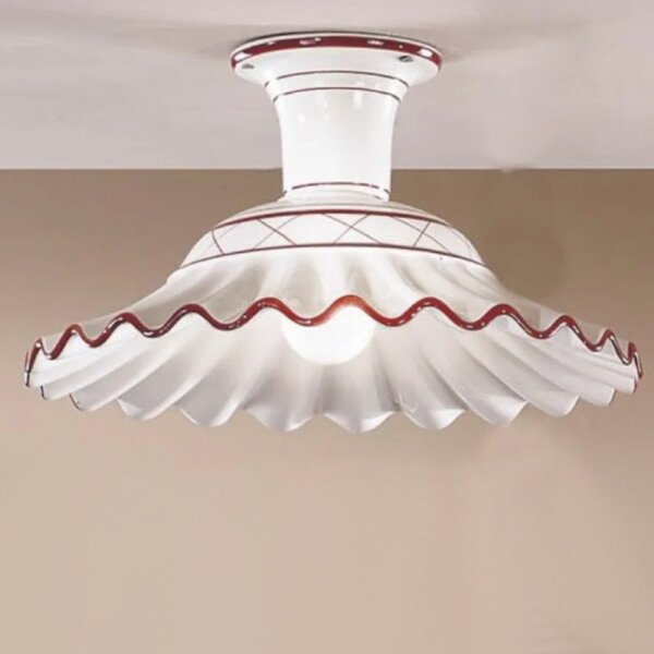 Plafoniera classica due p illuminazione 2383 pl40 e27 led ceramica lampada soffitto - Due P Illuminazione