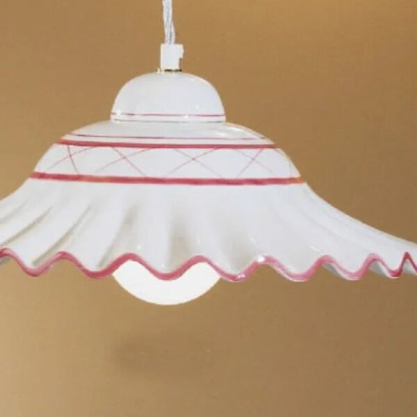 Lampadario ceramica due p illuminazione 2383 s e27 led classica - Due P Illuminazione
