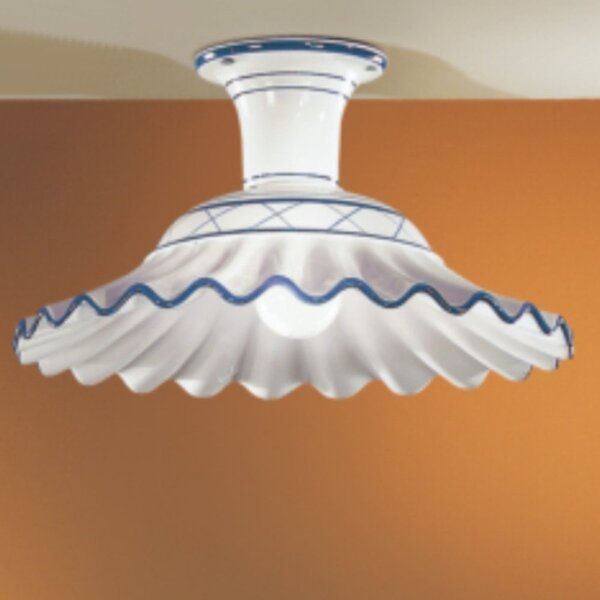 Plafoniera classica due p illuminazione 2383 pl40 e27 led ceramica lampada soffitto - Due P Illuminazione