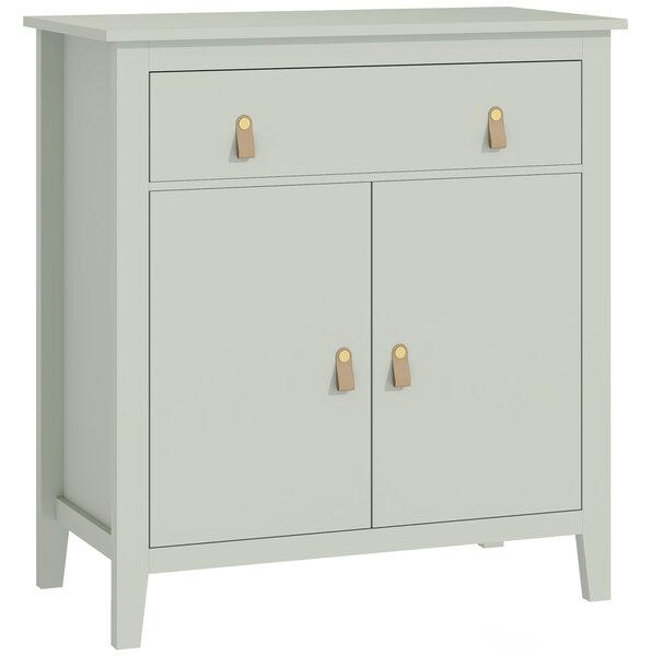 HOMCOM Buffet soggiorno, mobile contenitore con cassetto, doppia anta, ripiano regolabile, 80 x 40 x 90 cm, verde chiaro | Aosom Italy