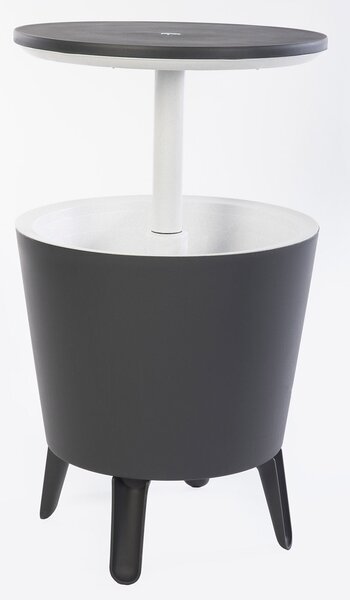 Tavolino Termico Piano Rialzabile Ø49,5 cm in Resina Keter Cool Bar Grigio