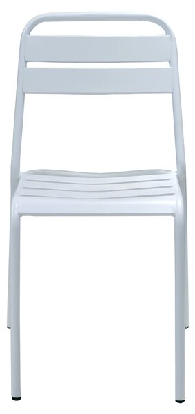 Sedia da Esterno in Metallo 47x47x82 cm Bianco