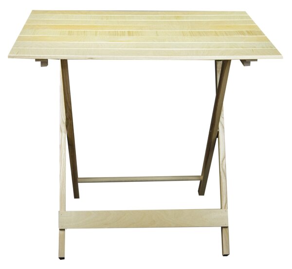 Tavolo da Giardino Pieghevole 80x60x80 cm in Legno Naturale