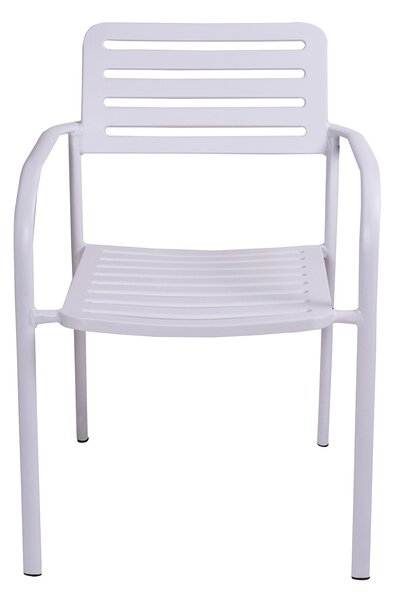 Sedia da Esterno in Metallo 54x55x82 cm Bianco