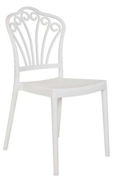 Sedia da Esterno in Propilene 9x44x44 cm Bianco