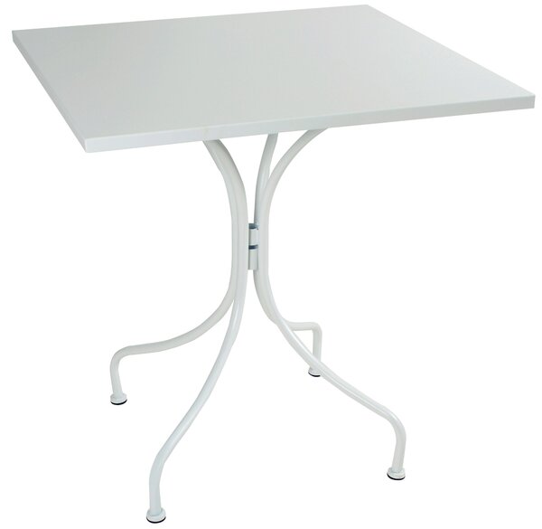 Tavolo da Giardino 70x70x71 cm in Metallo Sunny Bianco