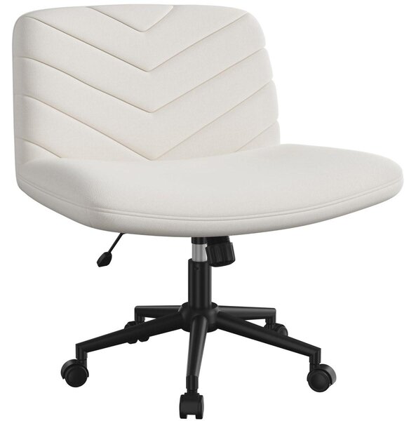 Sedia da ufficio girevole - Regolabile in altezza da 49 a 58,5 cm - Beige - Portata massima di 136 kg - Adatta per ufficio e camera da letto