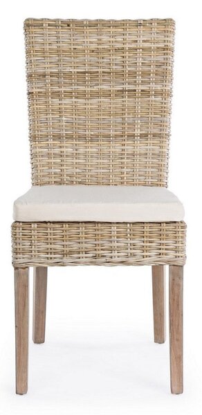 Sedia con Cuscini Tavira in Fibre Naturali