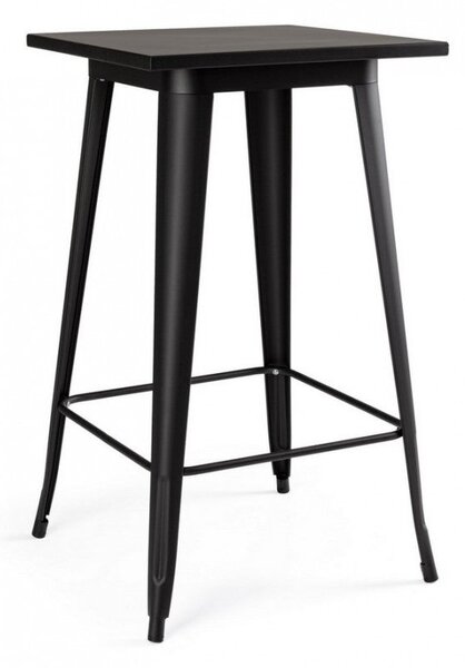 Tavolo Bar Minnesota Quadrato Nero H103 in Metallo