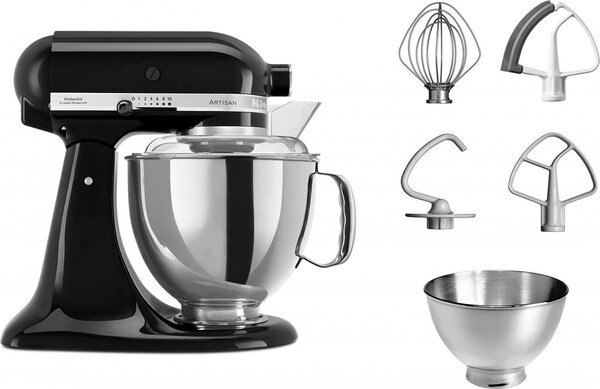 KITCHENAID Impastatrice Planetaria Capacit Ciotola 4.8 Litri Potenza 300 Watt 10 Velocit colore Nero - 5KSM175PSEOB Artisan