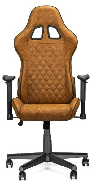 Sedia da ufficio Felix, in ecopelle, marrone/color cammello, ergonomica