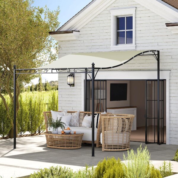 VivaGarden Pergola da Esterno in Metallo/Poliestere Dimensioni 2,5x3 mt colore Crema