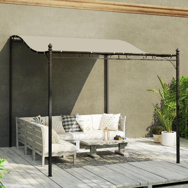 VivaGarden Pergola da Esterno in Metallo/Poliestere Dimensioni 2,5x3 mt colore Crema